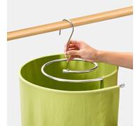 Marchfunny Large Circular Rotating Spiral Clothes Drying Rack Multifunctional Metal Folding Laundry Hanger Space-Saving Indoor Balcony Airer for Clothes Quilts(Stainless steel)