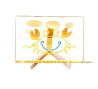 Marchfunny LED Light Up Acrylic Drawing and Writing Board Craft Kit with 7 Colour Pens and Stand, Interactive Learning Tool for Kids and Creative Home Art(30 * 20CM)