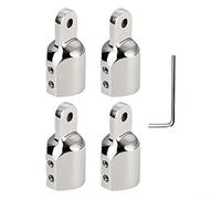 Marchfunny Marine Grade 316 Stainless Steel Eye End For Bimini Top Tubing Frames 4 Pieces With Screws For Secure Boat Frame Assembly(22mm)