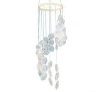 Marchfunny Natural Shell Dreamcatcher Wind Chime for Indoor and Outdoor Use Creating a Relaxing and Peaceful Setting (White)
