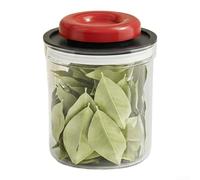 Marchfunny Press-Type Micro-Vacuum Grain and Cereal Storage Container, ABS and Silicone Kitchen Jar with Leak-Proof Seal, Easy Open and Close(Red - 1000ml)