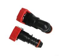 Marchfunny Quick Connect Fuel Line Fitting ID12 9.89mm Size With Square Lock Clip For Ford Engine Return Oil Pipe 2pcs(B)