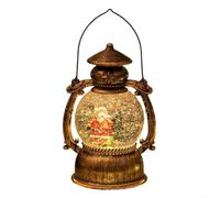 Marchfunny Retro Bronze Christmas Music Box Lantern with Illuminated Snowy Horse Scene, Plays Classic Holiday Songs, Charming Festive Decoration for Home or Giving(old tree)