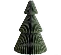 Marchfunny Small Paper Origami Christmas Tree Decoration, Modern Minimalist Style Standing Ornament for Holiday Tabletop or Shelf, Perfect Festive Display(C)