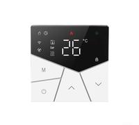 Marchfunny Smart Digital WiFi Thermostat for Water Based Floor Heating Systems, Touch Control Interface, LED Screen Readout(Black)
