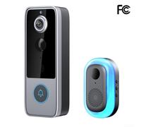 Marchfunny Smart WiFi Doorbell with Integrated Security Camera, Two-Way Talk, Motion Detection Alerts, Local Video Recording and Waterproof Construction for Home Protection(M21)