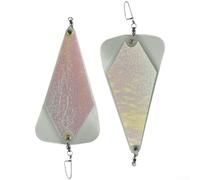 Marchfunny Triangular Trolling Flasher Paddle 9 Inch, Glow in the Dark Fishing Lure with UV Coating, ABS Trolling Board and Ball Bearing Swivel for Offshore Sea Fishing(glow-in-the-dark)