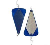 Marchfunny Triangular Trolling Flasher Paddle 9 Inch, Glow in the Dark Fishing Lure with UV Coating, ABS Trolling Board and Ball Bearing Swivel for Offshore Sea Fishing(blue)