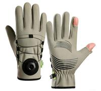 Marchfunny Waterproof Knitted Cycling Gloves Men Warm Fleece Lined | Soft fleece lining, windproof fabric, half finger design, touchscreen compatible, winter cycling