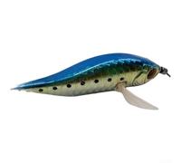 Marchfunny Wooden 8cm Glow Shrimp Egi Lure For Night Fishing Horizontal Movement Designed For Predatory Fish Capture(A)