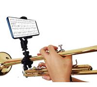 Marching Band Adjustable Music Lyre for Trumpet,Oboe and Clarinet Securely Mount Your Phone to Musical instrument,Easily Read PDF sheet music,Take videos,Music Clip max Opening 3.54in with Most phone