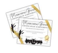 Marching Band Certificate of Achievement Award 50pk 8.5x11” High School Music Class Full Orchestra End of The Year Performance Excellence
