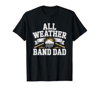 Marching Band Dad Weather Vintage Badge Instruments Rain T-Shirt