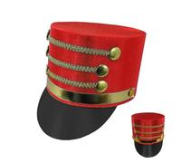 Marching Band Hat - Nutcracker King Soldier Costume High Top Hat - British Style Dress Up Accessory for Adults - Great for Parade Performances, Themed Celebrations, Christmas Cosplay