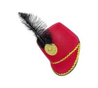 Marching Band Hat - Parade Uniform Shako | Structured Felt Cap with Decorative Plume Slot and Chin Strap, Classic Drum Corps Headwear for School Competitions Ceremonies and Stage Shows