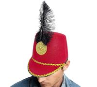 Marching Band Hat, Role Play Toy Soldier Hat with Feathers, Toy Soldier Costume for Adults, Cosplay Clothing for Festival, Autumn, School Holidays, Party, Daily Life, Photo Events, Stages