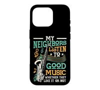 Marching Band Neighbors Listen to Good Music Saxophone Case for iPhone 16 Pro