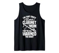 Marching Band Orchestra Music Crazy Mom Bass Clarinet Tank Top