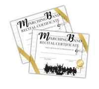 Marching Band Recital Certificate Award 50pk 8.5x11” High School Full Orchestra Performance Excellence Routine Music Class End of The Year