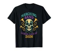 Marching Band Senior Class 2026 Skull Band T-Shirt