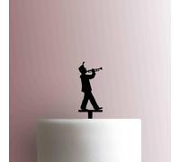 Marching Band Trumpet - Acrylic Cake Topper 5 Inch Width/Light Green