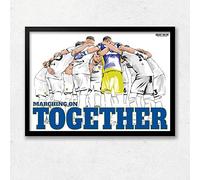 Marching On Together - Leeds United Huddle - A3 Print by Rogues' Gallery