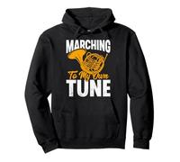 Marching to My Own Tune - Funny French Horn Marching Band Pullover Hoodie