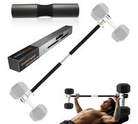 MARCHMARS Dumbbell Barbell Converter Bar Set, Adjustable Dumbbell Converter With Self Balancing Tech for Home Gym, Compatible with Most Dumbbells Including BowFlex, Supports Up to 220 lbs for Weight