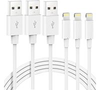 MARCHPOWER 3 Pack 2M iPhone Charger Cable, MFi Certified Lightning Cable, Extra Long Charging Cable iPhone Leads for13 12 Mini Pro 11 Pro XS Max X XR 8 7 6 6 Plus, iPad, iPod - White