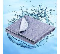 Marchpower Cooling Blanket, Arc-chill 3.0 Cooling Fiber Summer Blankets, Q-Max>0.5 Double-sided Lightweight Cool Blanket for Night Sweats Adult Kids Hot Sleeper, Breathable & Comfort, 150x200cm, Blue