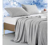 Marchpower Cooling Blanket for Hot Sleepers, Q-Max>0.5 Arc-Chill 3.0 Summer Blankets with Double-Sided Design, Japanese Cooling Fiber Absorbs Body Heat, Soft Cold Blanket for Sleeping 229x274cm, Grey