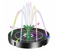 Marchul 3.5W Solar Fountain for Bird Bath Colorful Light with 2200mah Battery, 2026 Upgrade 4-in-1 Nozzles Solar Water Fountain Powered with 4X Fixer Floating Solar Pump for Garden, Pond, Pool
