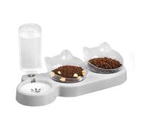 Marchul Cat Bowls, Gravity Water and Food Bowl, 15° Tilted Food Bowl for Cat and Small Dog