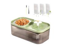 Marchul Cat Water Fountain and Stainless Steel Food Bowl, 100oz/3L Super Quiet Automatic Pet Water Dispenser with Smart Pump and 3 Replacement Filters for Cats