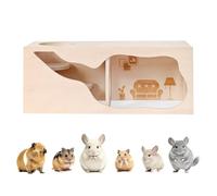 Marchul Hamster Burrow Hamster Hideout Wooden House Chamber Small Animals Pets Tunnel Exploring Toys for Dwarf Hamsters, Syrian Hamsters, Gerbils, Hedgehogs, Rats, Mice (Livingroom)