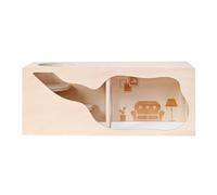 Marchul Hamster Hideout Wooden House Chamber Small Animals Pets Tunnel Exploring Toys for Dwarf Hamsters, Syrian Hamsters, Gerbils, Hedgehogs, Rats, Mice (Livingroom)