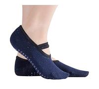 Marchuusu Socks for Small Feet Yoga Pilates Dance Fitness Anti-Slip Non Slip Grip Cotton for Kids Women Girls Size S for UK 1-4 (blue.a)