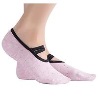 Marchuusu Socks for Small Feet Yoga Pilates Dance Fitness Anti-Slip Non Slip Grip Cotton for Kids Women Girls Size S for UK 1-4 (pink.a)