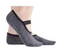 Marchuusu Socks for Small Feet Yoga Pilates Dance Fitness Anti-Slip Non Slip Grip Cotton for Kids Women Girls Size S for UK 1-4 (grey.a)
