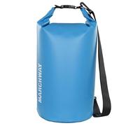 MARCHWAY Floating Waterproof Dry Bag 10L/20L - Protect your Items Safe, Dry, Clean from Kayaking, Rafting, Boating, Camping, Beach, Fishing (Light Blue, 10L)