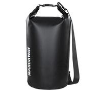 MARCHWAY Floating Waterproof Dry Bag Backpack 5L/10L/20L/30L/40L, Roll Top Dry Sack for Kayaking Rafting Boating Swimming Camping Hiking Beach Fishing Backpacking Mountaineering Paddling (Black, 10L)