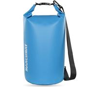 MARCHWAY Floating Waterproof Dry Bag Backpack 5L/10L/20L/30L/40L, Roll Top Sack Keeps Gear Dry for Kayaking, Rafting, Boating, Swimming, Camping, Hiking, Beach, Fishing (Light Blue, 10L)