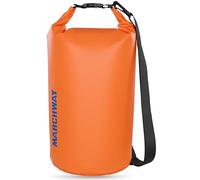 MARCHWAY Floating Waterproof Dry Bag Backpack 5L/10L/20L/30L/40L, Roll Top Sack Keeps Gear Dry for Kayaking, Rafting, Boating, Swimming, Camping, Hiking, Beach, Fishing (Deep Orange, 10L)