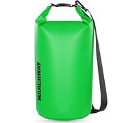 MARCHWAY Floating Waterproof Dry Bag Backpack 5L/10L/20L/30L/40L, Roll Top Sack Keeps Gear Dry for Kayaking, Rafting, Boating, Swimming, Camping, Hiking, Beach, Fishing (Green, 5L)