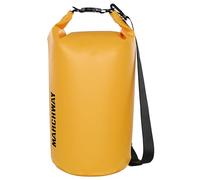 MARCHWAY Floating Waterproof Dry Bag Backpack 5L/10L/20L/30L/40L, Roll Top Sack Keeps Gear Dry for Kayaking, Rafting, Boating, Swimming, Camping, Hiking, Beach, Fishing (Deep Yellow, 40L)