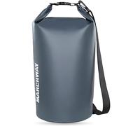 MARCHWAY Floating Waterproof Dry Bag Backpack 5L/10L/20L/30L/40L, Roll Top Sack Keeps Gear Dry for Kayaking, Rafting, Boating, Swimming, Camping, Hiking, Beach, Fishing (Grey, 5L)