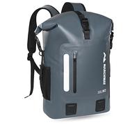 MARCHWAY Roll Top Waterproof Backpack, Floating Dry Bag 20L/30L/45L with Ergonomic Rectangular Base, Cushioned Back, Hip Strap for Hiking Camping Kayaking Travel (Grey, 45L)