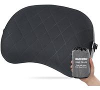 MARCHWAY Ultralight Inflatable Camping Pillow with Soft Washable Cover, Compact Compressible Portable Travel Air Pillow for Outdoor Camp, Sport, Hiking, Backpacking Sleep (Black)