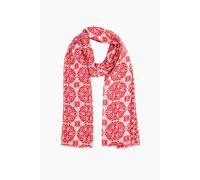 Marcie Lightweight Scarf - Red, Floral Mosaic Sarta Red One Size