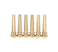Marclix 6 Pieces Brass Folk Acoustic Guitar Bridge Pin Peg Nail Metal